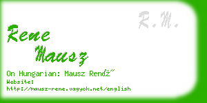 rene mausz business card